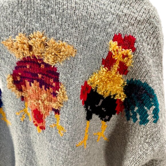 Vintage Design Options/ Philip & Jane Gordon Vintage Knit Cardigan with Rooster - Picture 5 of 8